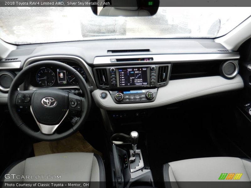 Silver Sky Metallic / Ash 2018 Toyota RAV4 Limited AWD