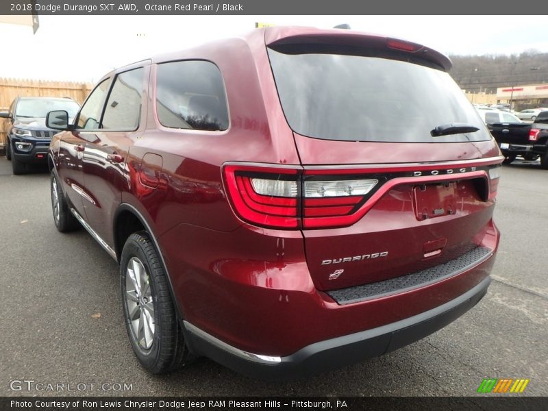 Octane Red Pearl / Black 2018 Dodge Durango SXT AWD