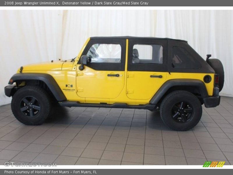 Detonator Yellow / Dark Slate Gray/Med Slate Gray 2008 Jeep Wrangler Unlimited X