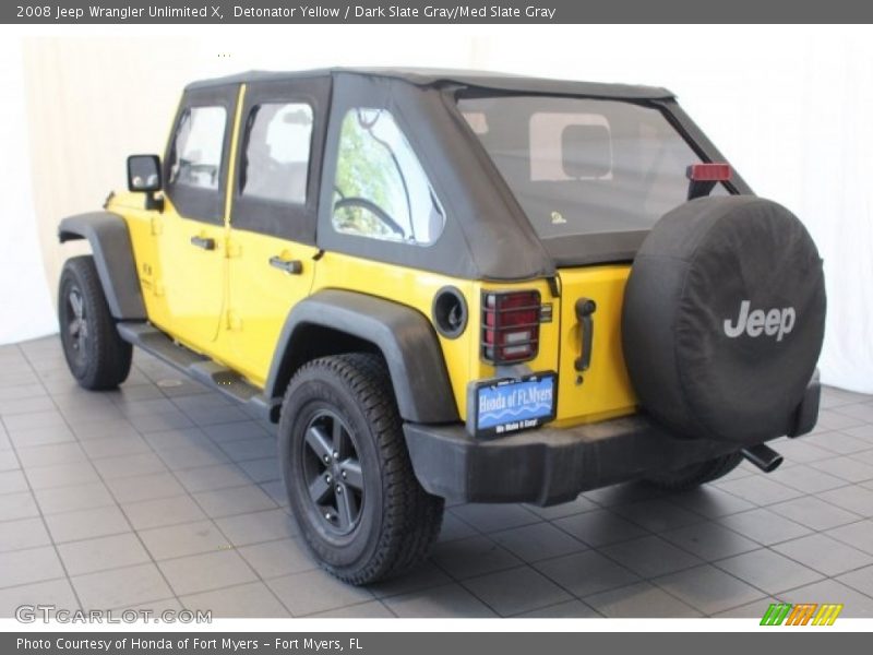 Detonator Yellow / Dark Slate Gray/Med Slate Gray 2008 Jeep Wrangler Unlimited X