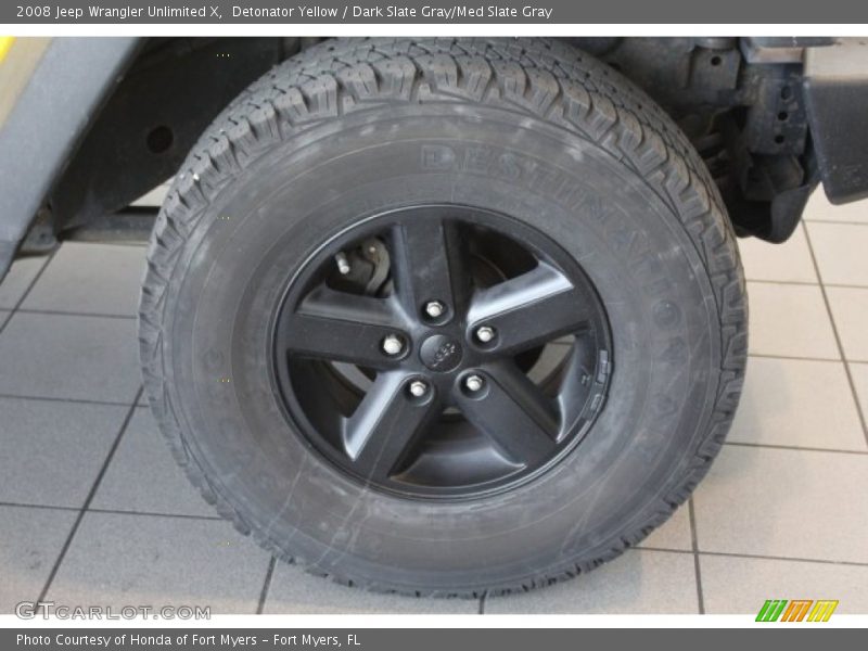 Detonator Yellow / Dark Slate Gray/Med Slate Gray 2008 Jeep Wrangler Unlimited X