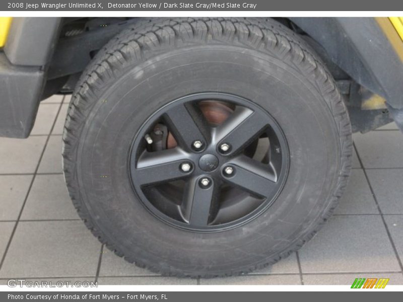 Detonator Yellow / Dark Slate Gray/Med Slate Gray 2008 Jeep Wrangler Unlimited X