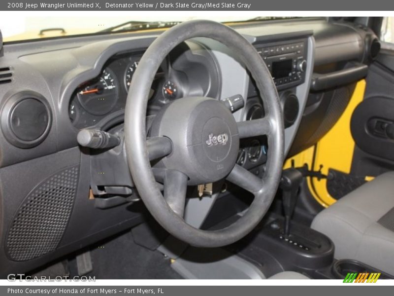 Detonator Yellow / Dark Slate Gray/Med Slate Gray 2008 Jeep Wrangler Unlimited X