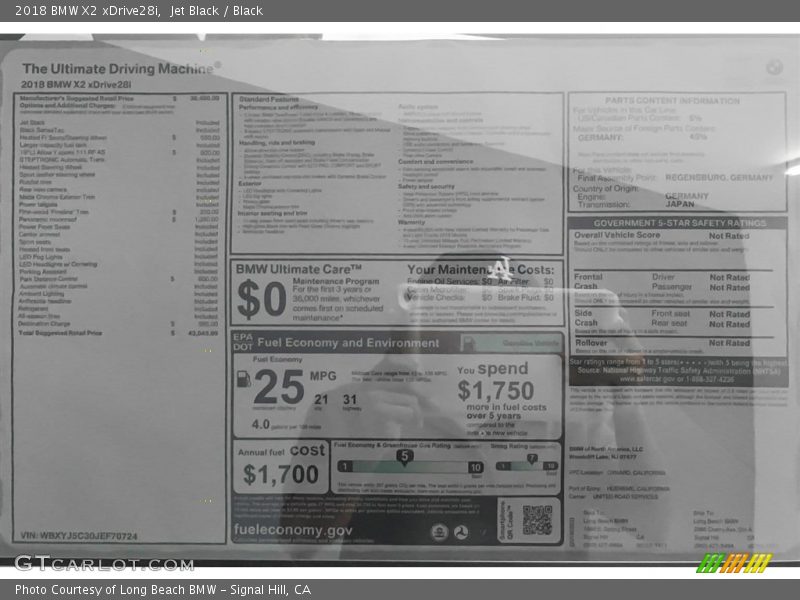 Jet Black / Black 2018 BMW X2 xDrive28i