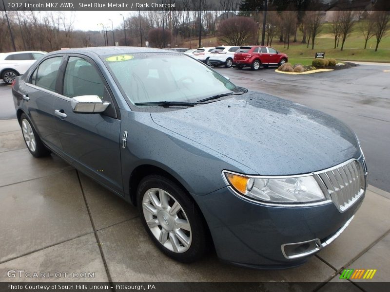 Steel Blue Metallic / Dark Charcoal 2012 Lincoln MKZ AWD