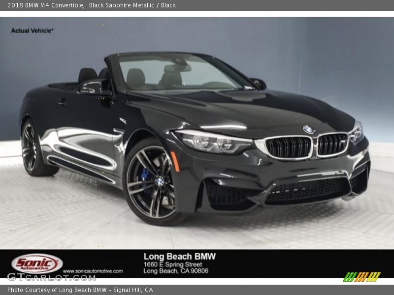 Black Sapphire Metallic / Black 2018 BMW M4 Convertible