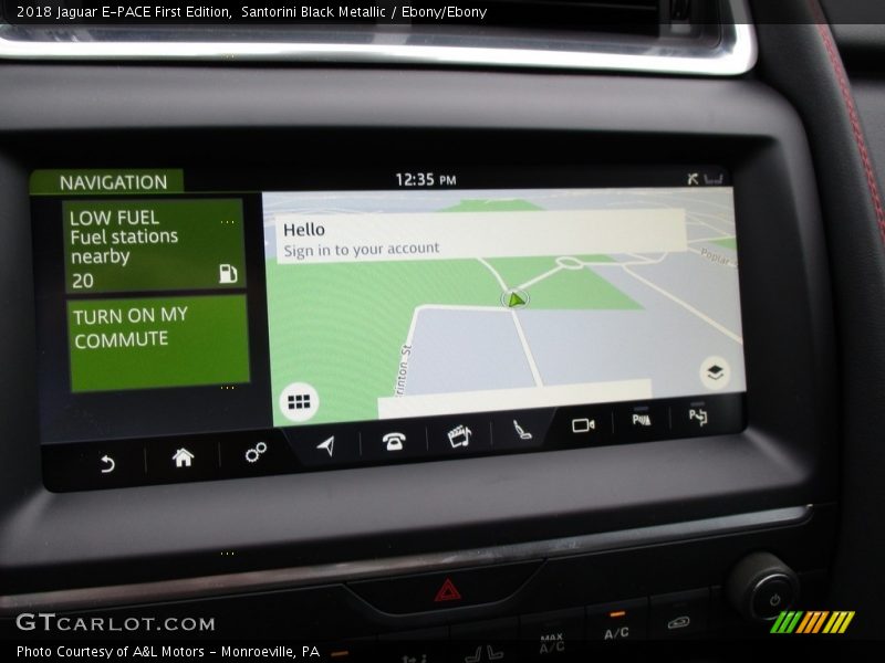 Navigation of 2018 E-PACE First Edition