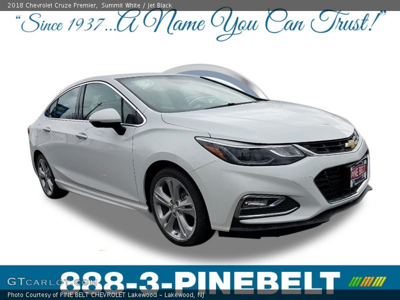 Summit White / Jet Black 2018 Chevrolet Cruze Premier