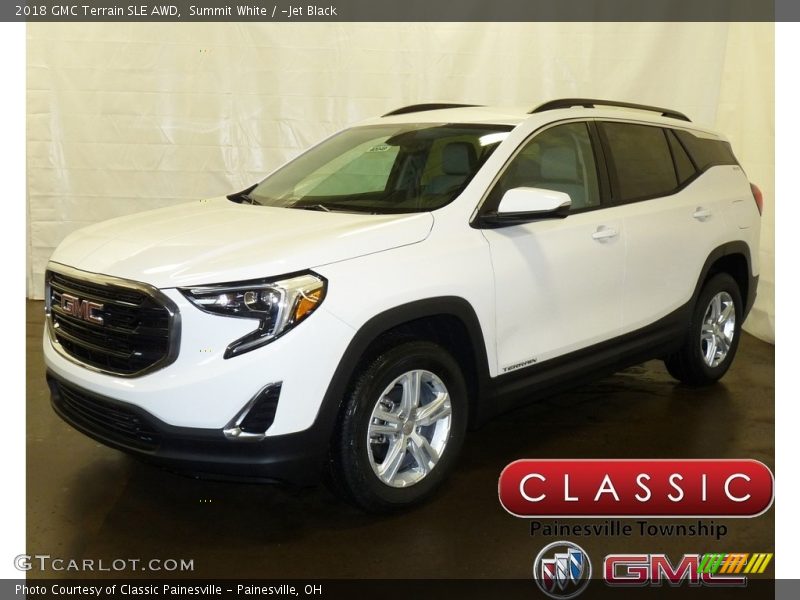 Summit White / ­Jet Black 2018 GMC Terrain SLE AWD