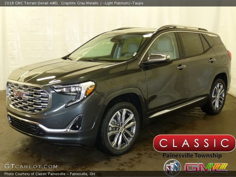 Graphite Gray Metallic / ­Light Platinum/­Taupe 2018 GMC Terrain Denali AWD