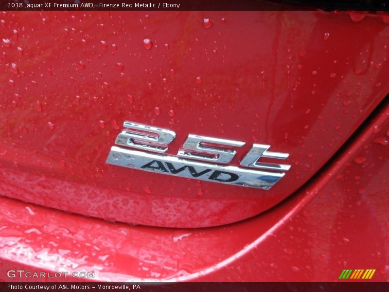 Firenze Red Metallic / Ebony 2018 Jaguar XF Premium AWD