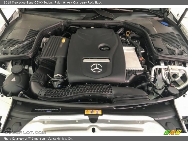 Polar White / Cranberry Red/Black 2018 Mercedes-Benz C 300 Sedan