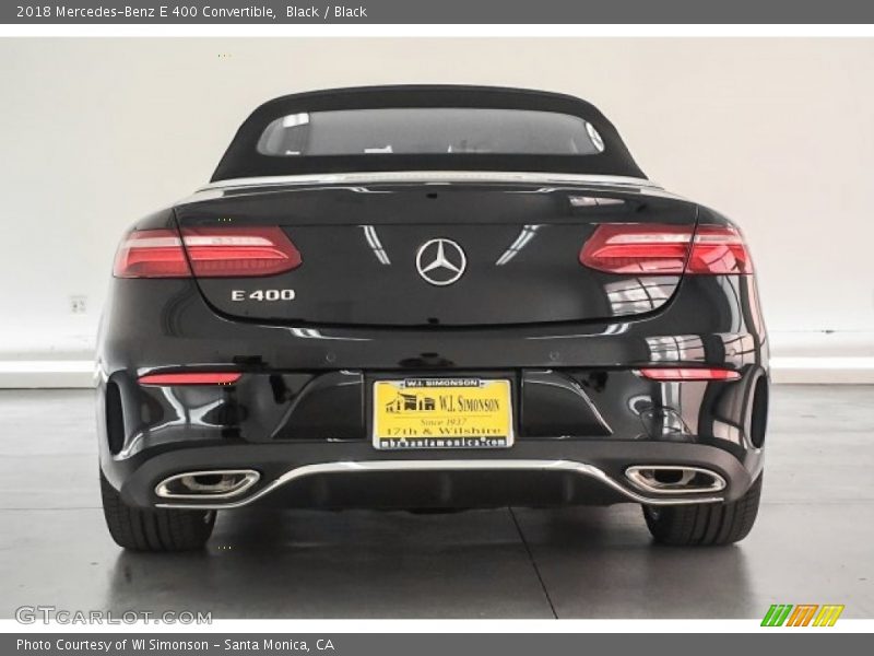 Black / Black 2018 Mercedes-Benz E 400 Convertible