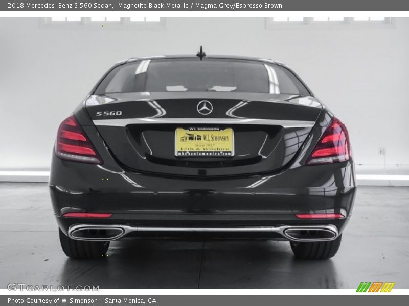Magnetite Black Metallic / Magma Grey/Espresso Brown 2018 Mercedes-Benz S 560 Sedan