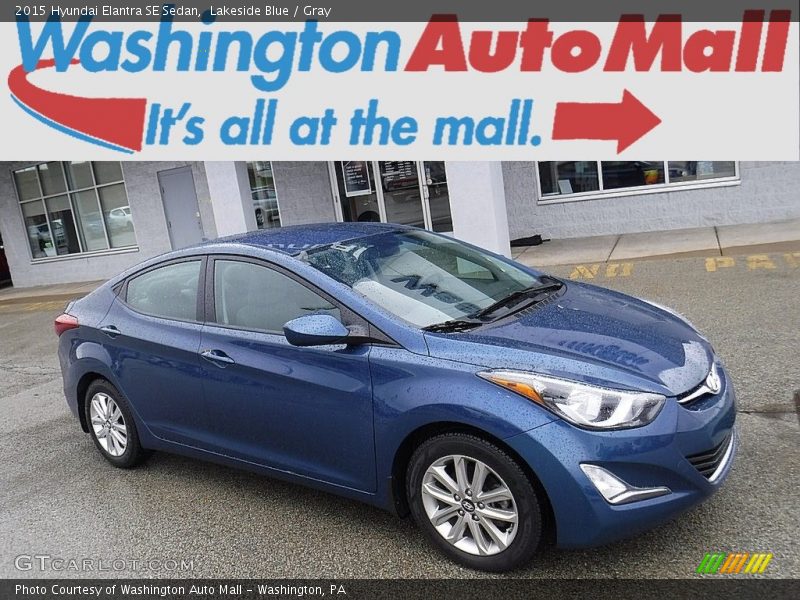 Lakeside Blue / Gray 2015 Hyundai Elantra SE Sedan
