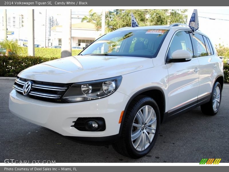 Candy White / Black 2014 Volkswagen Tiguan SE