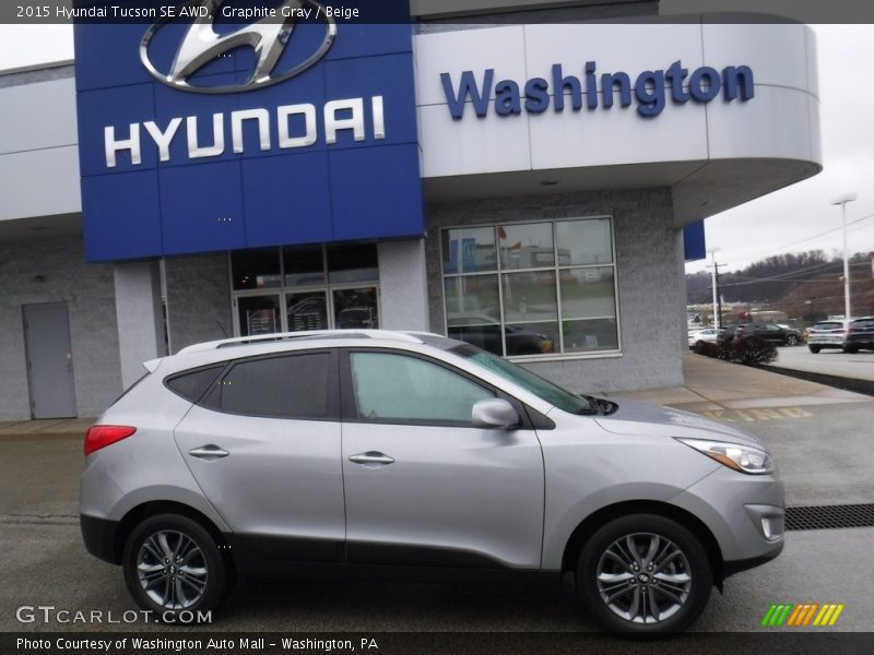Graphite Gray / Beige 2015 Hyundai Tucson SE AWD