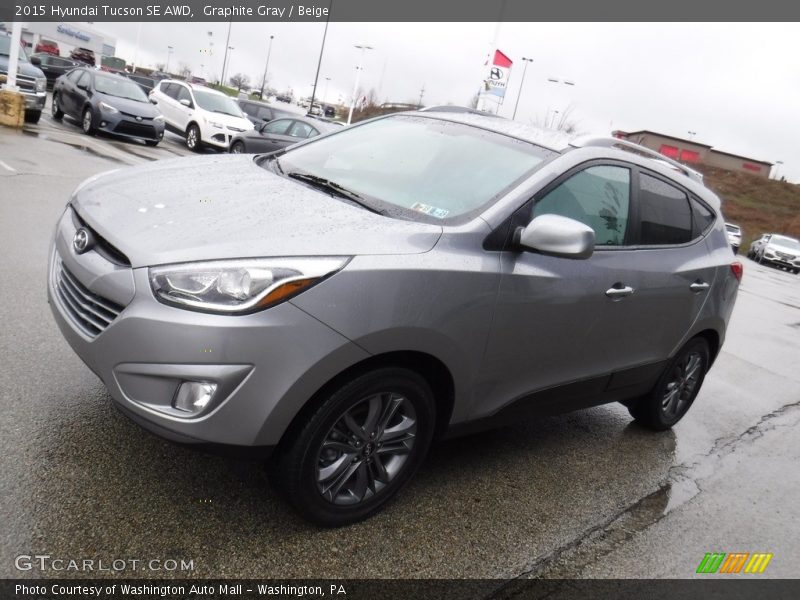 Graphite Gray / Beige 2015 Hyundai Tucson SE AWD