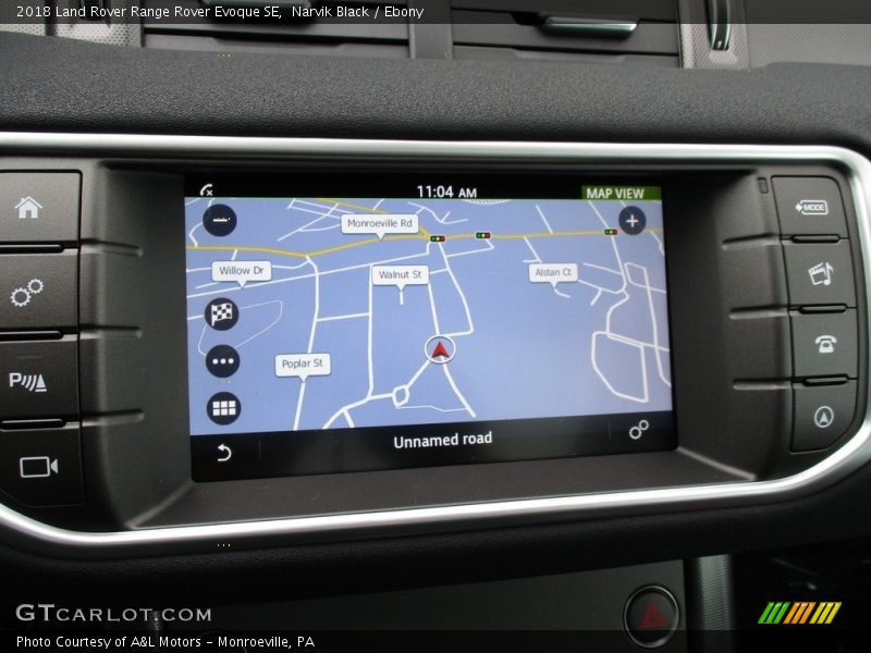 Navigation of 2018 Range Rover Evoque SE