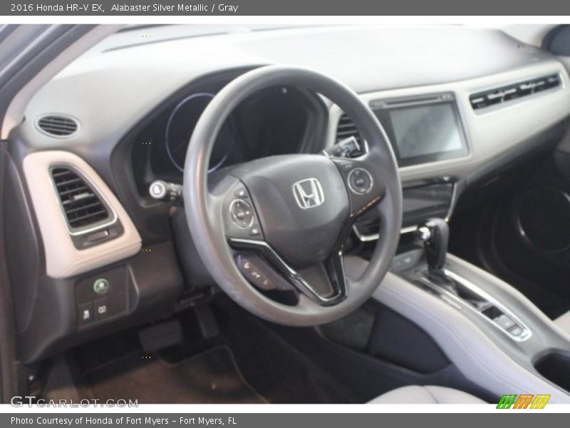 Alabaster Silver Metallic / Gray 2016 Honda HR-V EX
