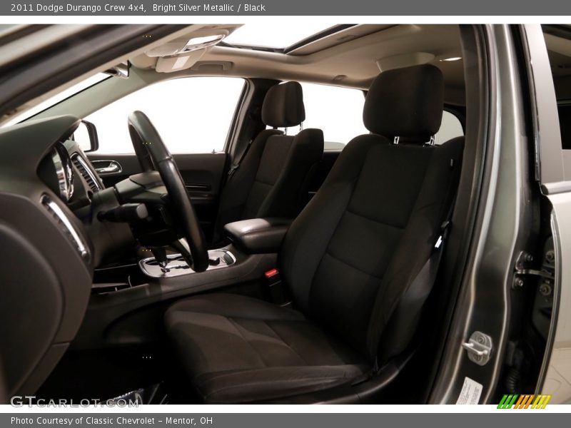 Bright Silver Metallic / Black 2011 Dodge Durango Crew 4x4