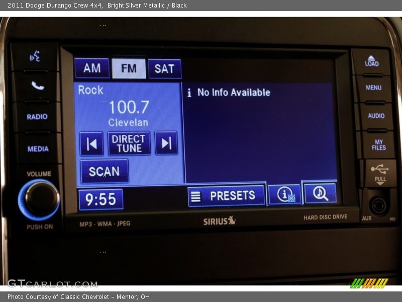 Bright Silver Metallic / Black 2011 Dodge Durango Crew 4x4