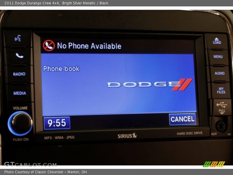 Bright Silver Metallic / Black 2011 Dodge Durango Crew 4x4