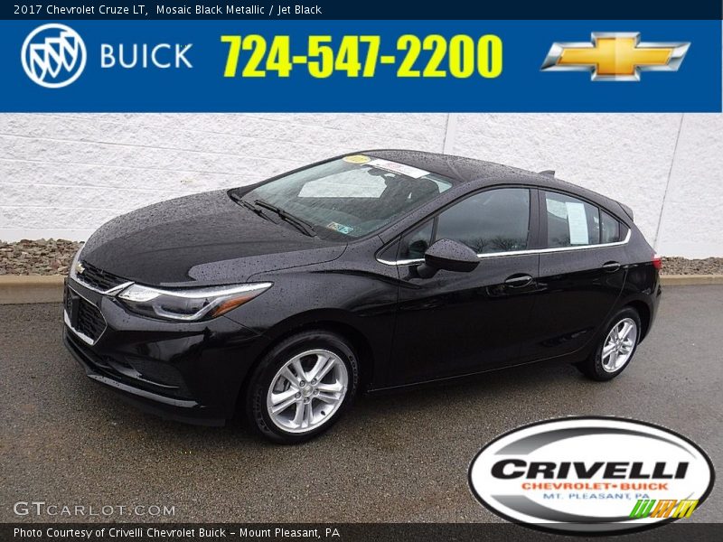 Mosaic Black Metallic / Jet Black 2017 Chevrolet Cruze LT