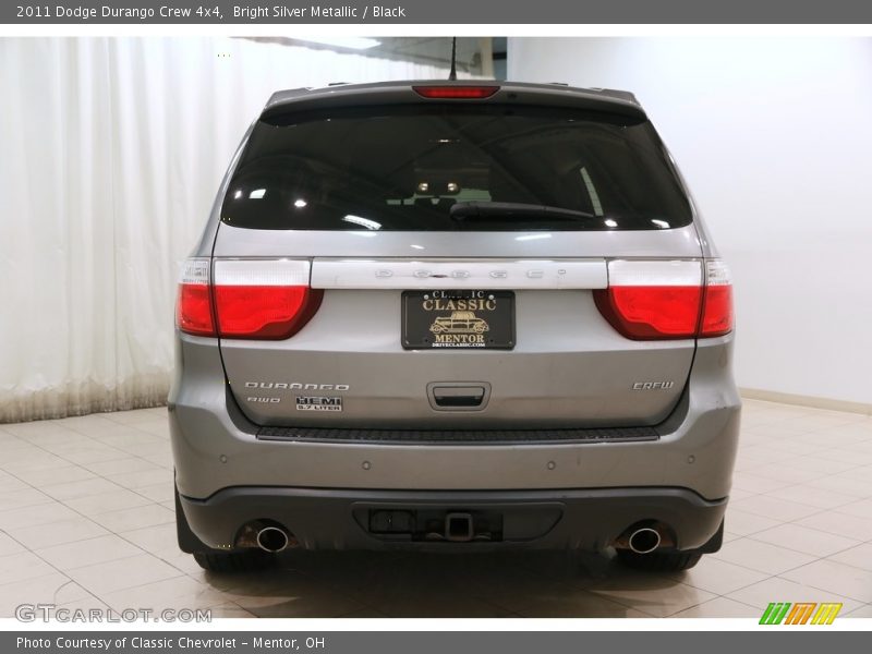 Bright Silver Metallic / Black 2011 Dodge Durango Crew 4x4