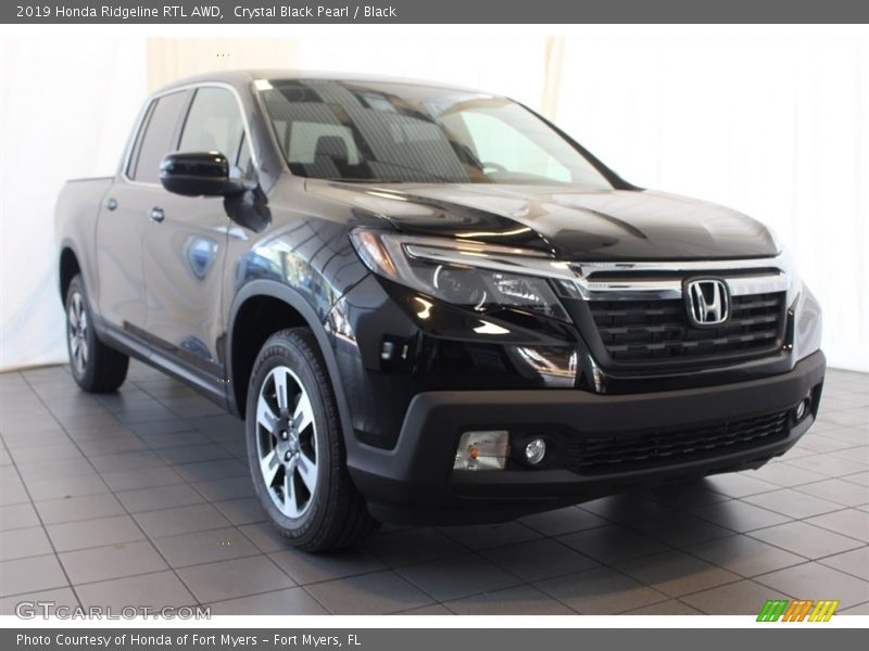 Crystal Black Pearl / Black 2019 Honda Ridgeline RTL AWD