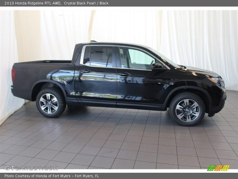 Crystal Black Pearl / Black 2019 Honda Ridgeline RTL AWD