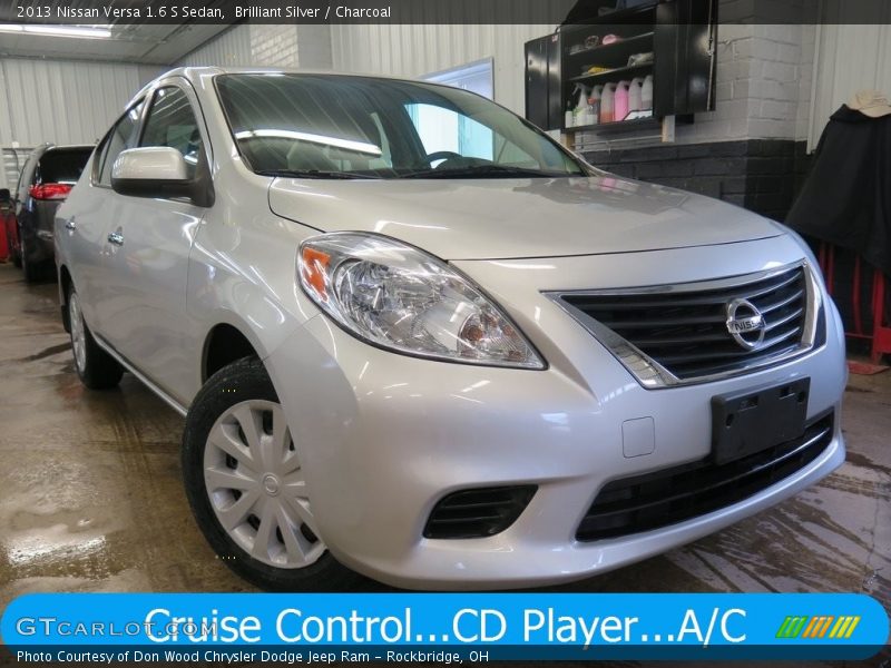 Brilliant Silver / Charcoal 2013 Nissan Versa 1.6 S Sedan