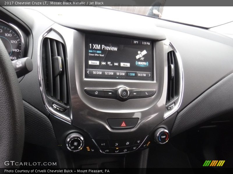 Mosaic Black Metallic / Jet Black 2017 Chevrolet Cruze LT