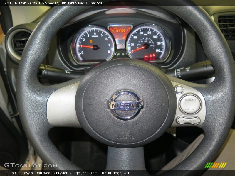 Brilliant Silver / Charcoal 2013 Nissan Versa 1.6 S Sedan