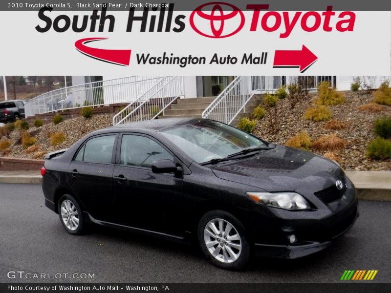 Black Sand Pearl / Dark Charcoal 2010 Toyota Corolla S