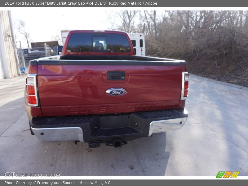 Ruby Red Metallic / Adobe 2014 Ford F350 Super Duty Lariat Crew Cab 4x4 Dually