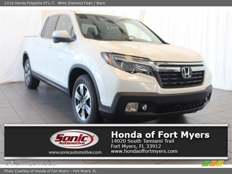 White Diamond Pearl / Black 2019 Honda Ridgeline RTL-T