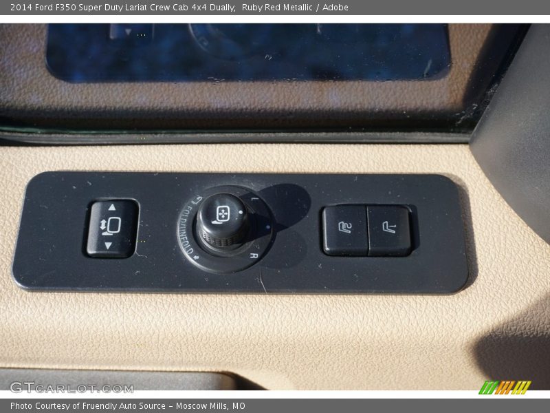 Ruby Red Metallic / Adobe 2014 Ford F350 Super Duty Lariat Crew Cab 4x4 Dually