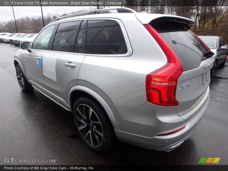 Bright Silver Metallic / Charcoal 2018 Volvo XC90 T6 AWD Momentum