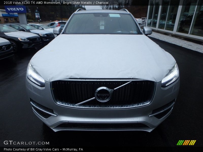 Bright Silver Metallic / Charcoal 2018 Volvo XC90 T6 AWD Momentum