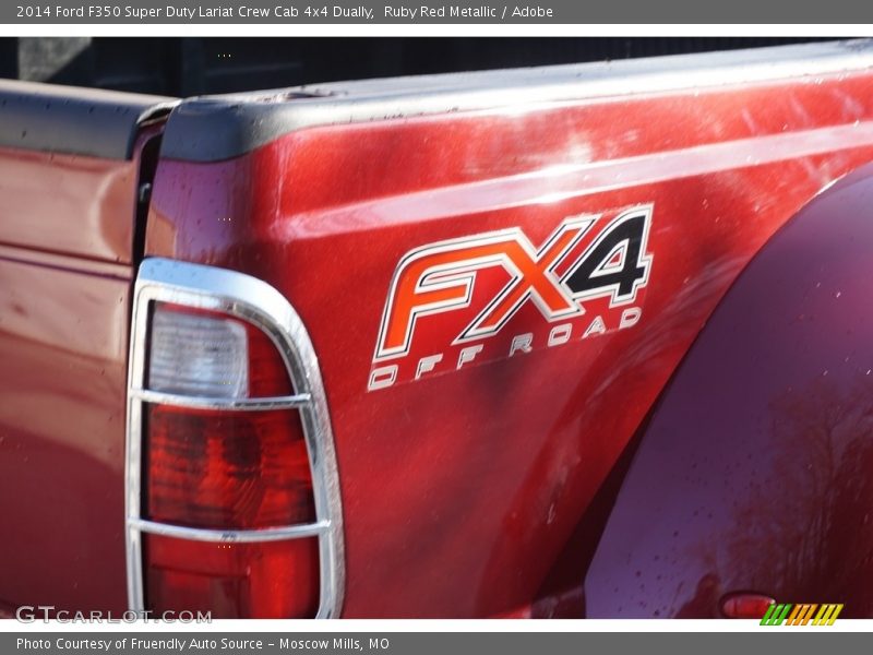 Ruby Red Metallic / Adobe 2014 Ford F350 Super Duty Lariat Crew Cab 4x4 Dually