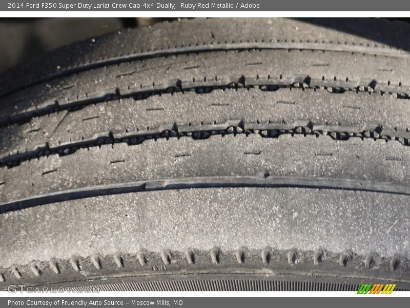 Ruby Red Metallic / Adobe 2014 Ford F350 Super Duty Lariat Crew Cab 4x4 Dually