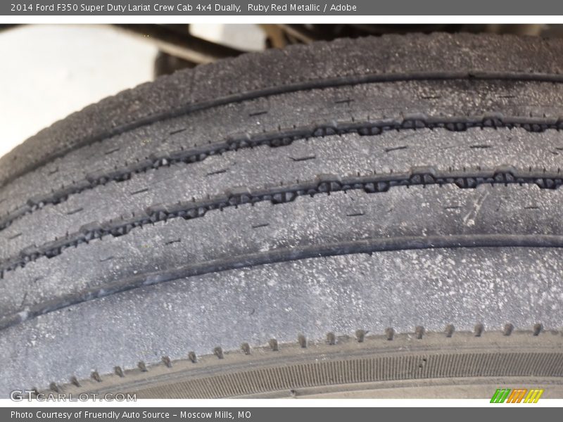 Ruby Red Metallic / Adobe 2014 Ford F350 Super Duty Lariat Crew Cab 4x4 Dually