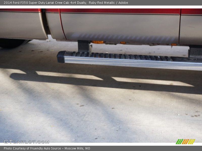 Ruby Red Metallic / Adobe 2014 Ford F350 Super Duty Lariat Crew Cab 4x4 Dually