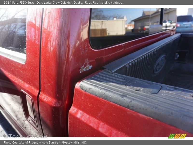 Ruby Red Metallic / Adobe 2014 Ford F350 Super Duty Lariat Crew Cab 4x4 Dually
