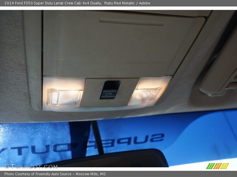 Ruby Red Metallic / Adobe 2014 Ford F350 Super Duty Lariat Crew Cab 4x4 Dually