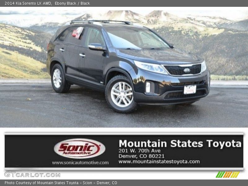 Ebony Black / Black 2014 Kia Sorento LX AWD