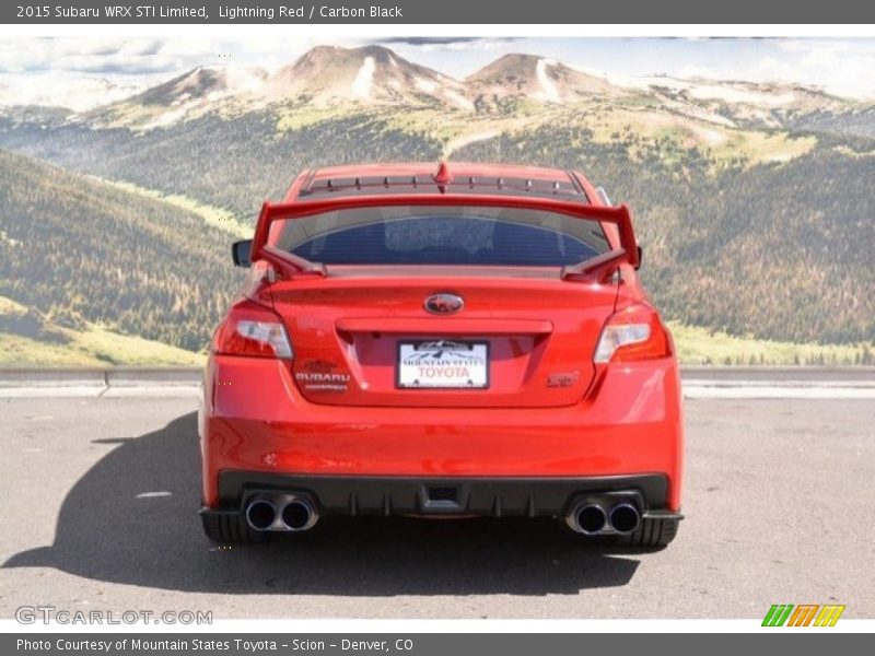 Lightning Red / Carbon Black 2015 Subaru WRX STI Limited