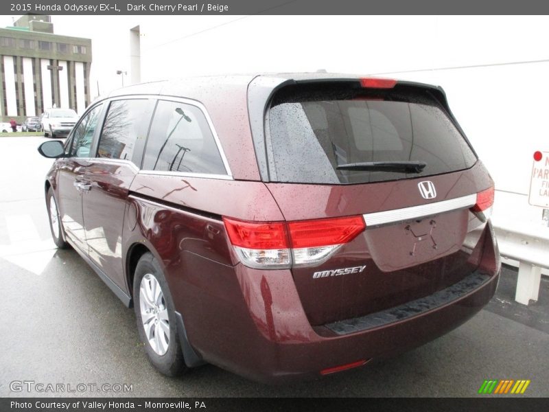 Dark Cherry Pearl / Beige 2015 Honda Odyssey EX-L