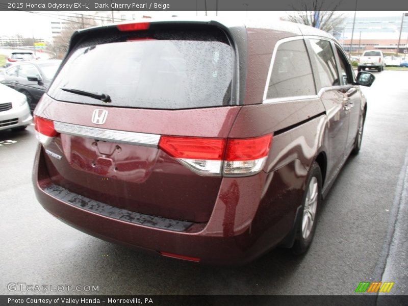 Dark Cherry Pearl / Beige 2015 Honda Odyssey EX-L